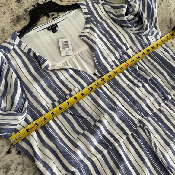 Torrid Blue Nautical Striped Dress - Picture 4 of 15